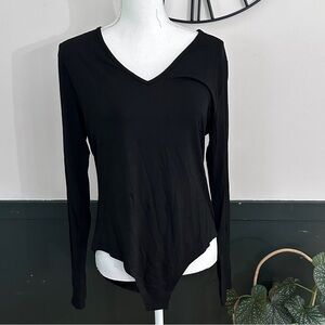 NWT Black Long Sleeved Bodysuit